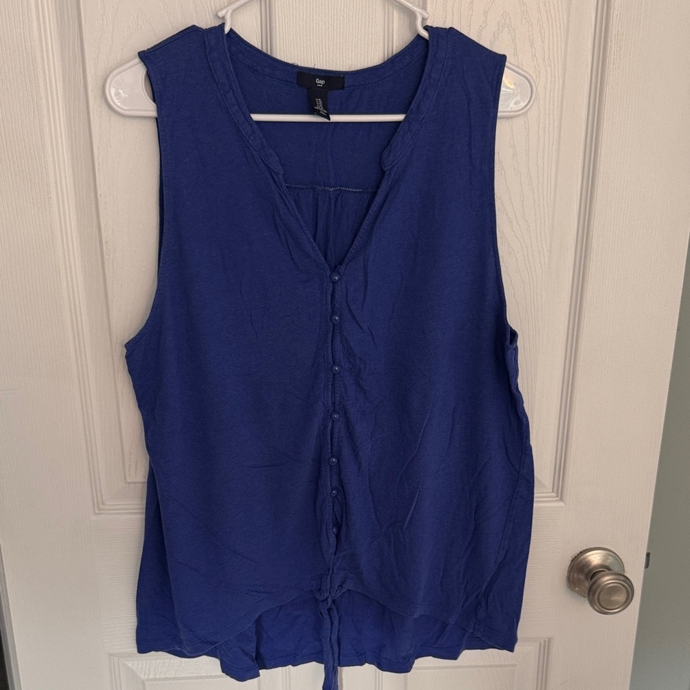 GAP Royal Blue Button-Front Blouse